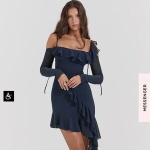 HOUSE OF CB KIKI FRENCH NAVY MINI DRESS